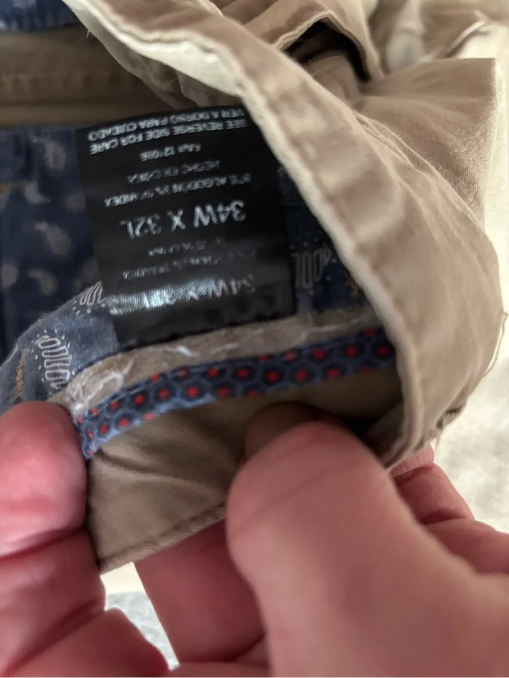 English Laundry Men’s Khaki Chino Pants 34x32.
